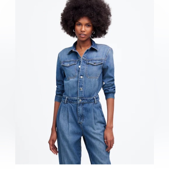 Madewell Blue Denim Women Jeans Overalls - Picture 3 of 12